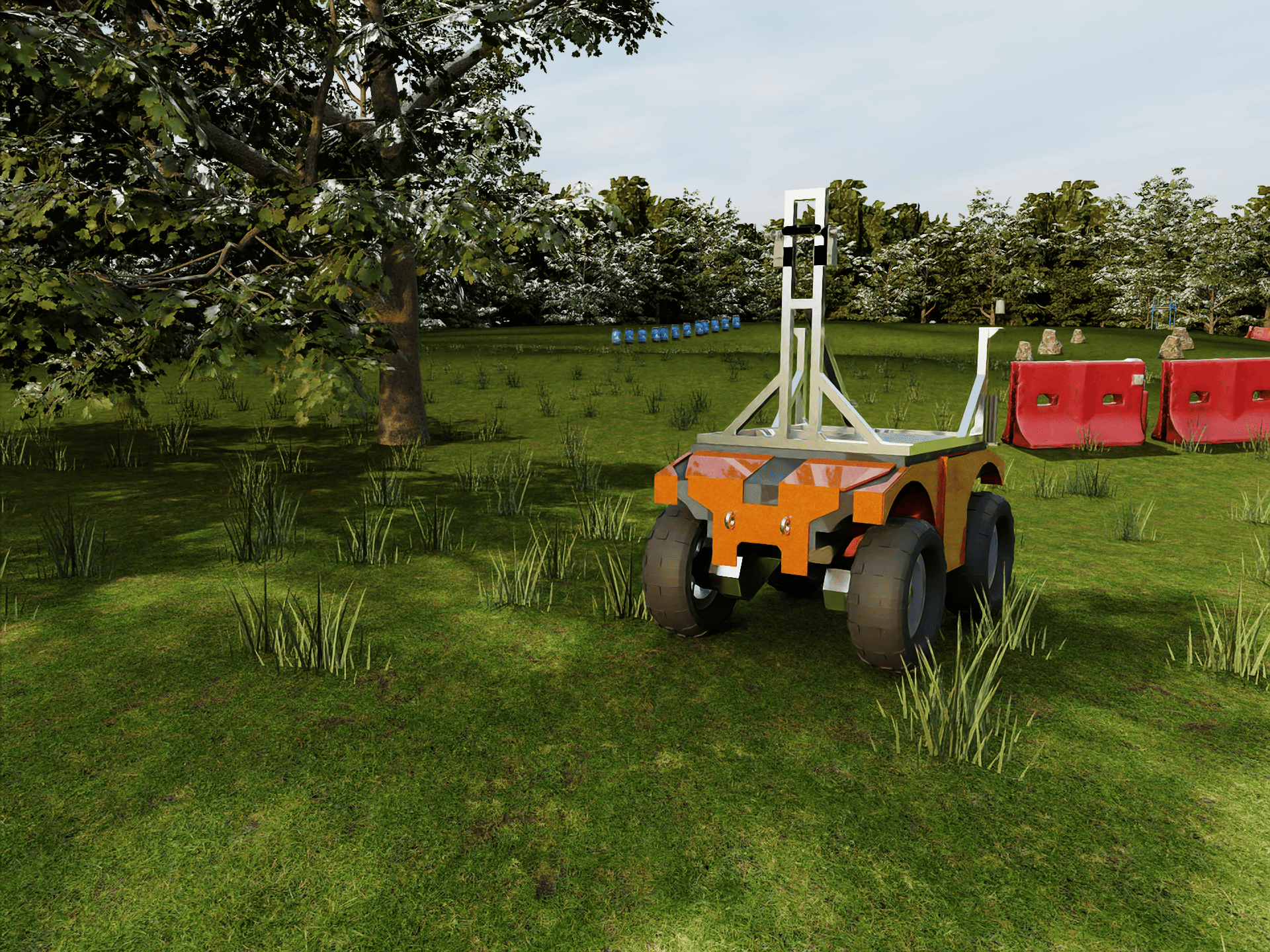 Mobilex rover in IsaacSim